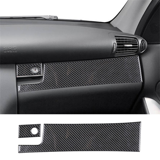 2¡ÁCarbon Fiber for Co -pilot Dashboard Storage Box Trim for Benz C Class W203 2005-07