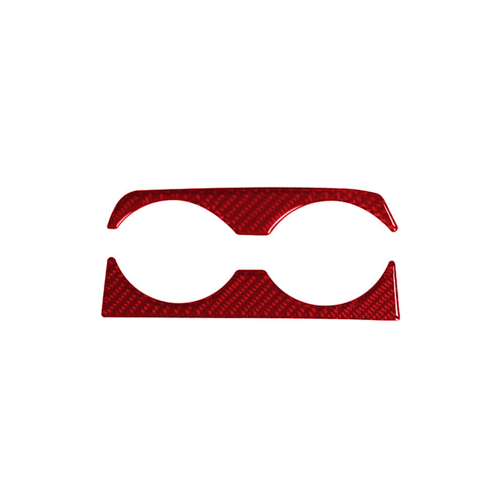 Red Carbon Fiber Rear Cup Holder (2DR) Cover For Colorado 2004-12/ for canyon 2005-12