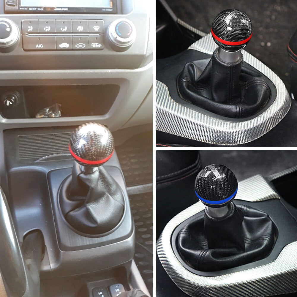Universal Real Carbon Fiber Ball Manual MT Gear Shift Shifter Knob
