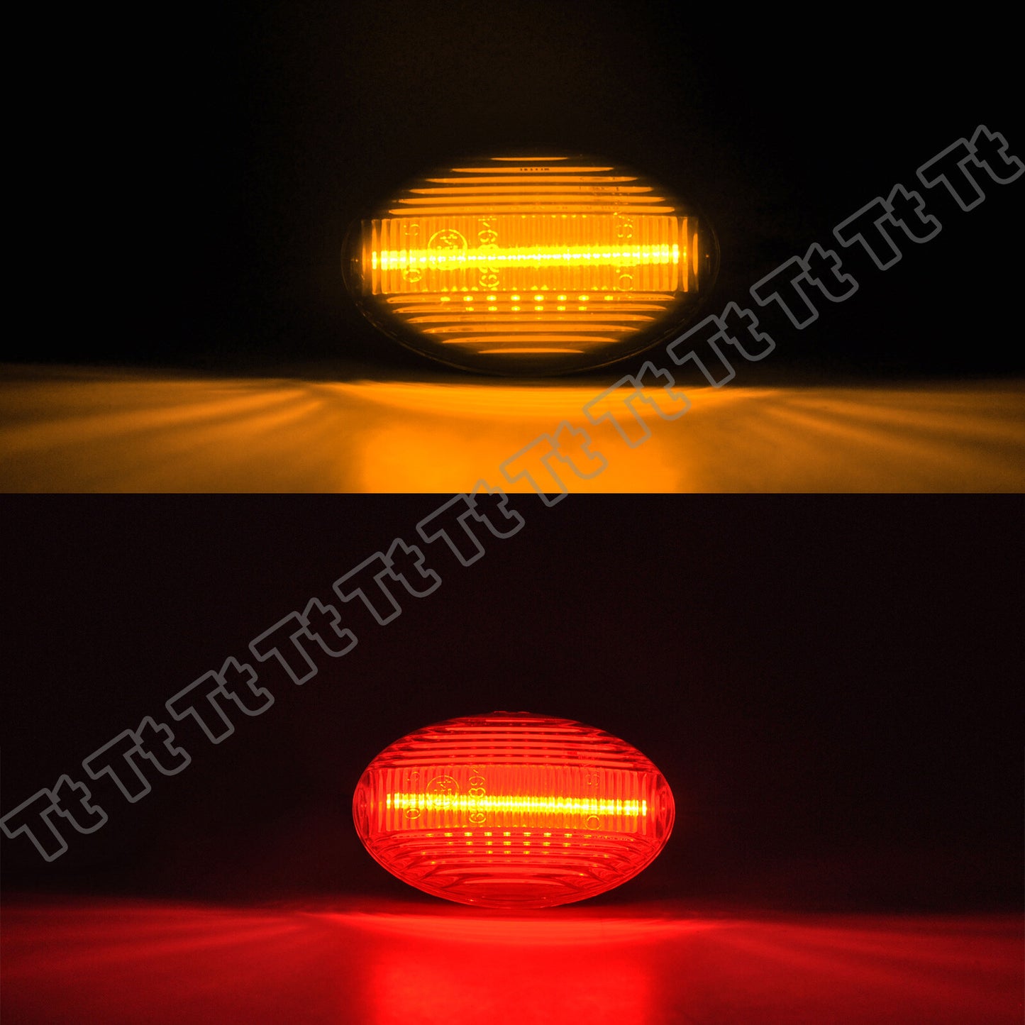 Suitable for 99-10 for Ford F350 F450 Super Duty twin fenders with LED side marker lights.