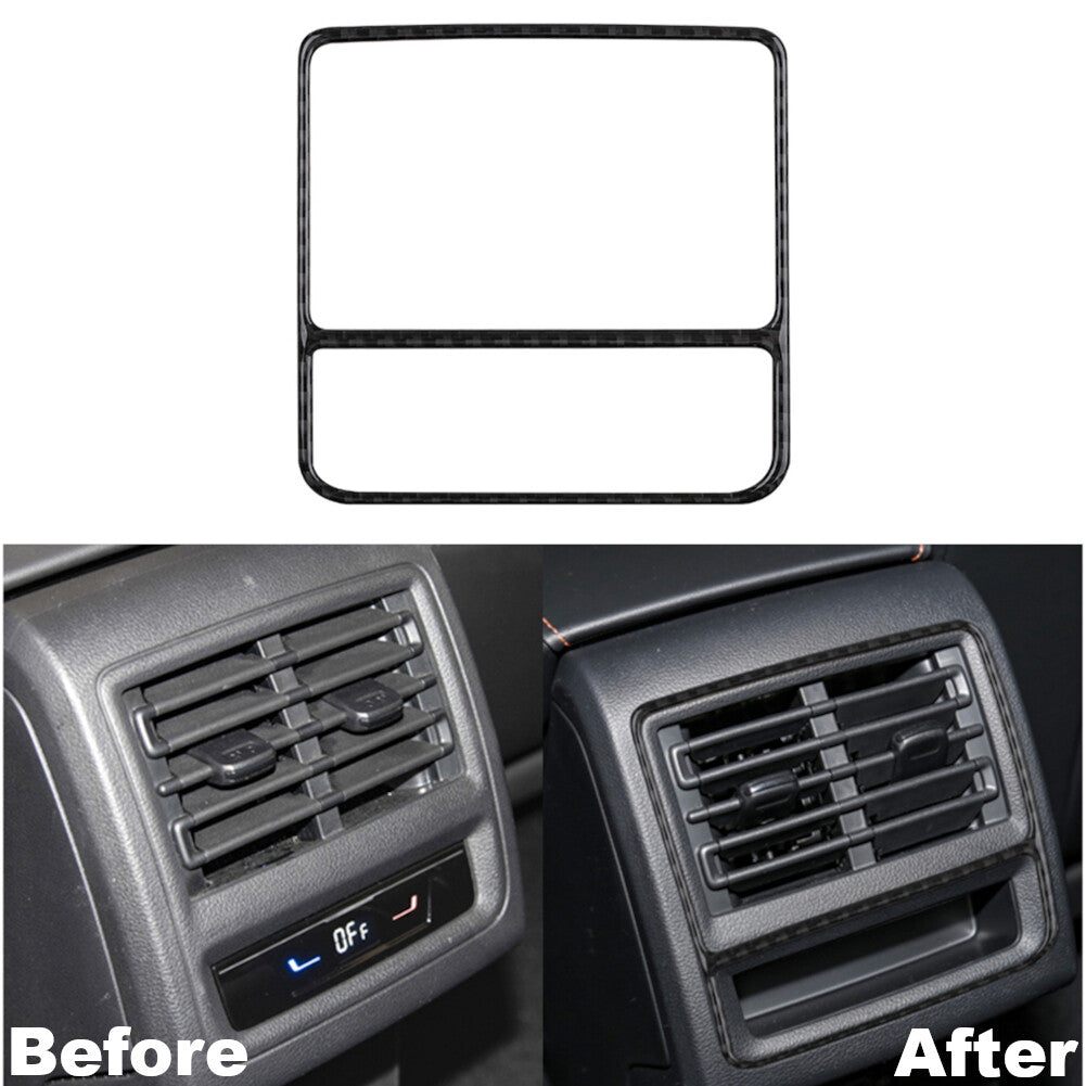 Rear for Seat Air Vent Outlet Frame Carbon Fiber Trims for VW for Golf 8 MK8 GTI 2021