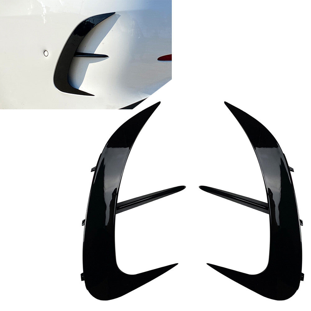2x Rear Bumper Splitter Spoiler Canard Air Vent Fit for Mercedes-Benz C-Class W206