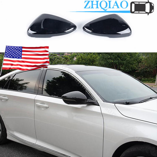 Baking varnish black ABS Rearview Side Mirror Cover for Honda Accord 2018-2023