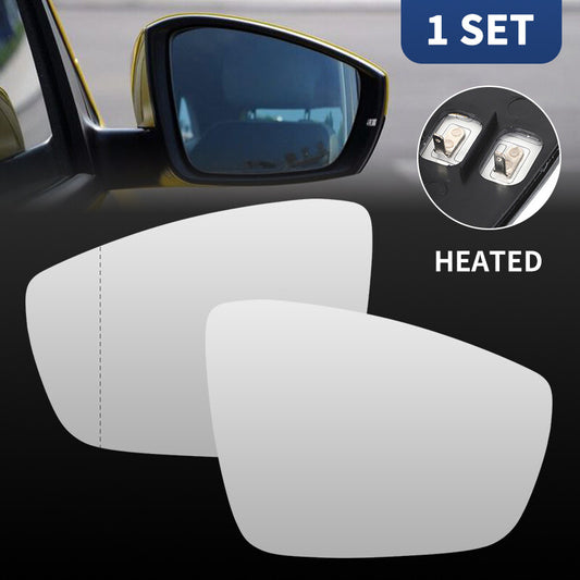 2x Left  Right Side Heated Mirror Glass Convex Base Plate For 2010-2017 for VW POLO