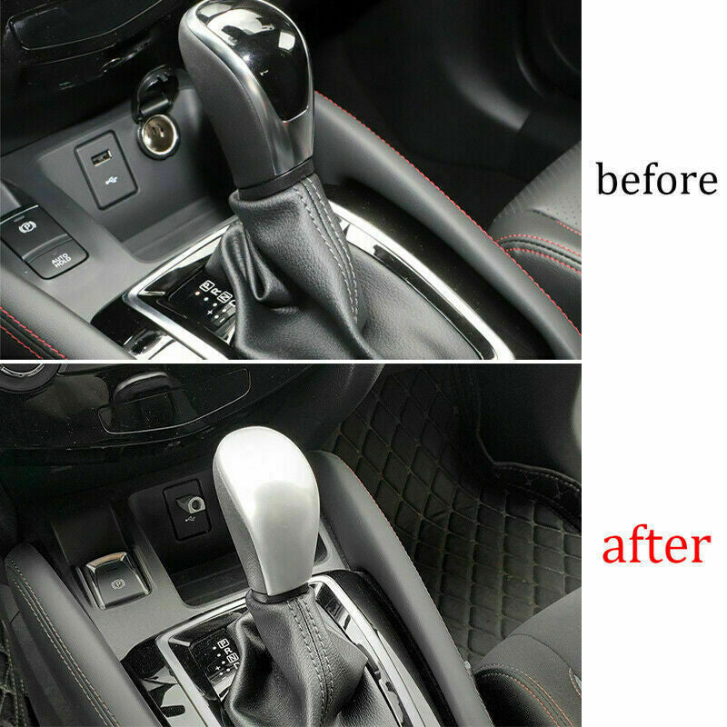 for Nissan Rogue Sport 2017-2021 ABS Matte Silver Gear Shift Shifter Knob Trim