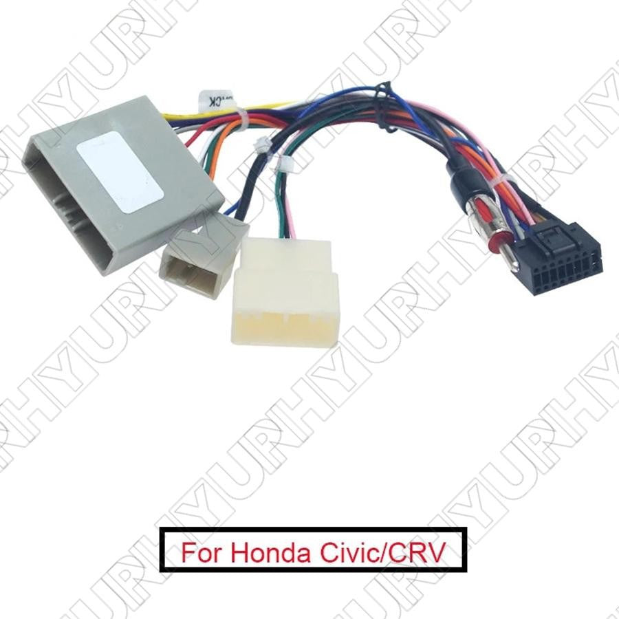 Car Android Player 16Pin Wiring Harness w/Radio Antenna for Honda for Civic CRV06-09