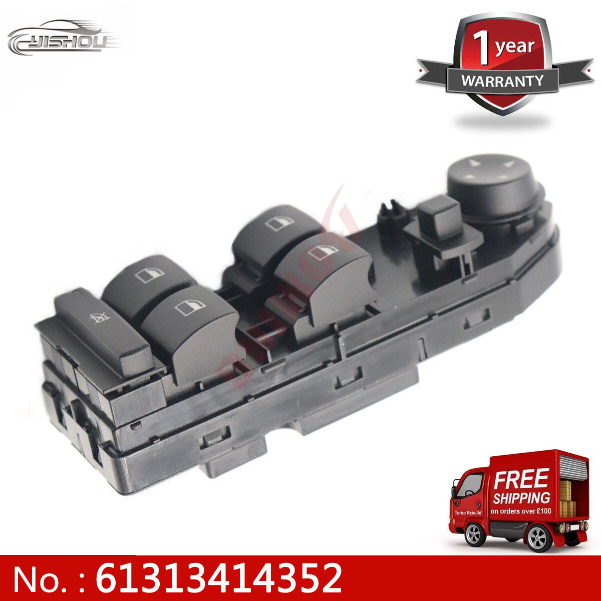 Front left standard 61313414352 door and window switch for BMW X3 2004 DWS-898