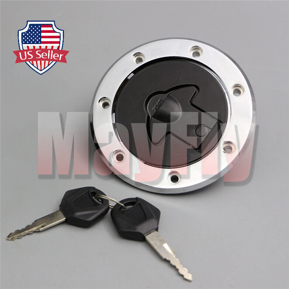 Fuel Gas Tank Cap Cover Lock W/Key Fit for Kawasaki ZX900 ZX-9R GPZ900/R
