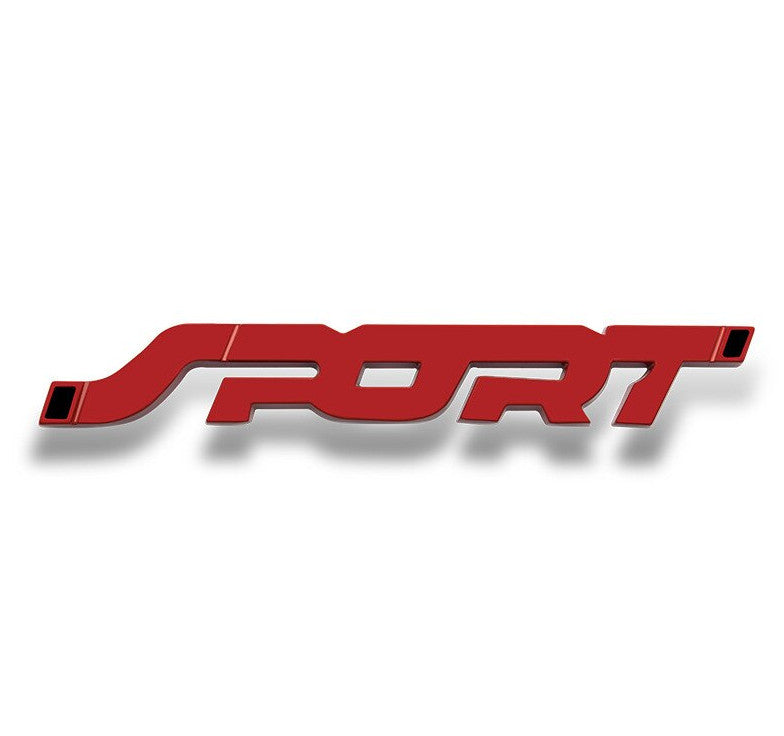 New Sporty red sticker on the back boot side logo badge