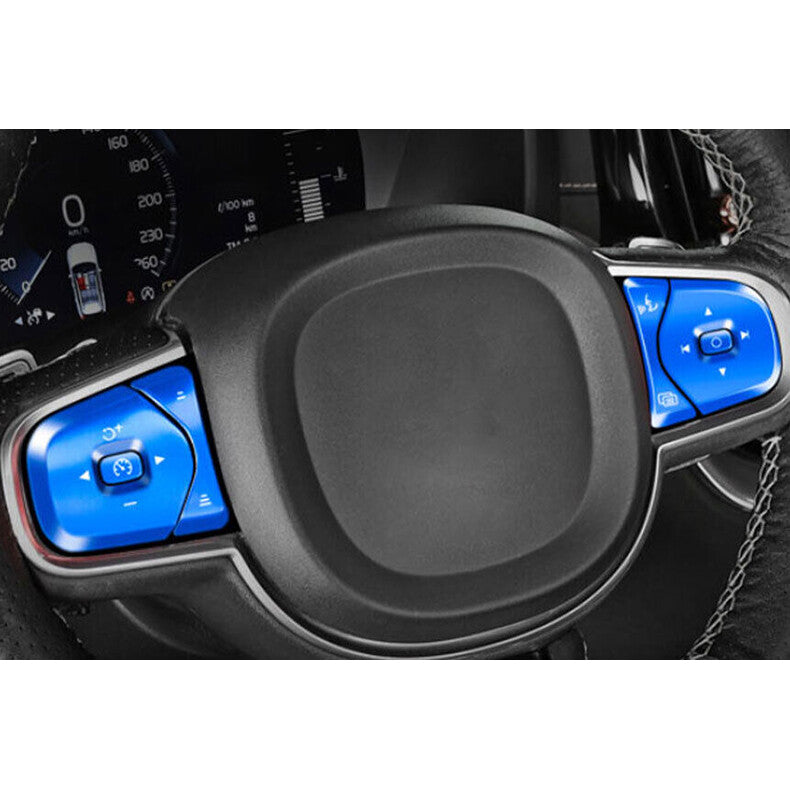 for Volvo S90 2017-2022 Blue Inner Front Steering Wheel Button Switch Cover Trim