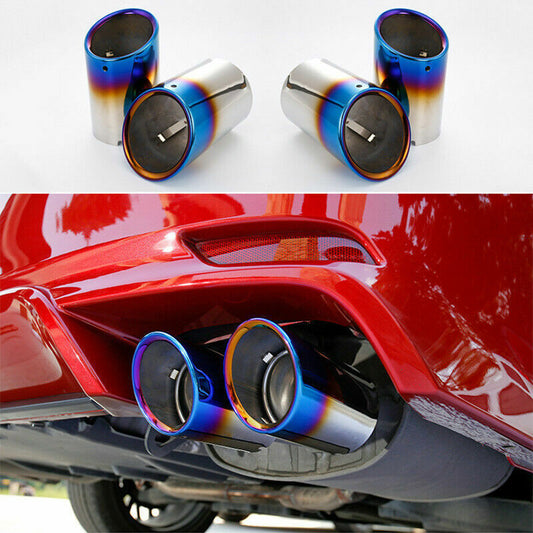 for Toyota for Camry SE/XSE 2018-23 Blue Steel Exhaust Muffler Tail Pipe Tip Cover4