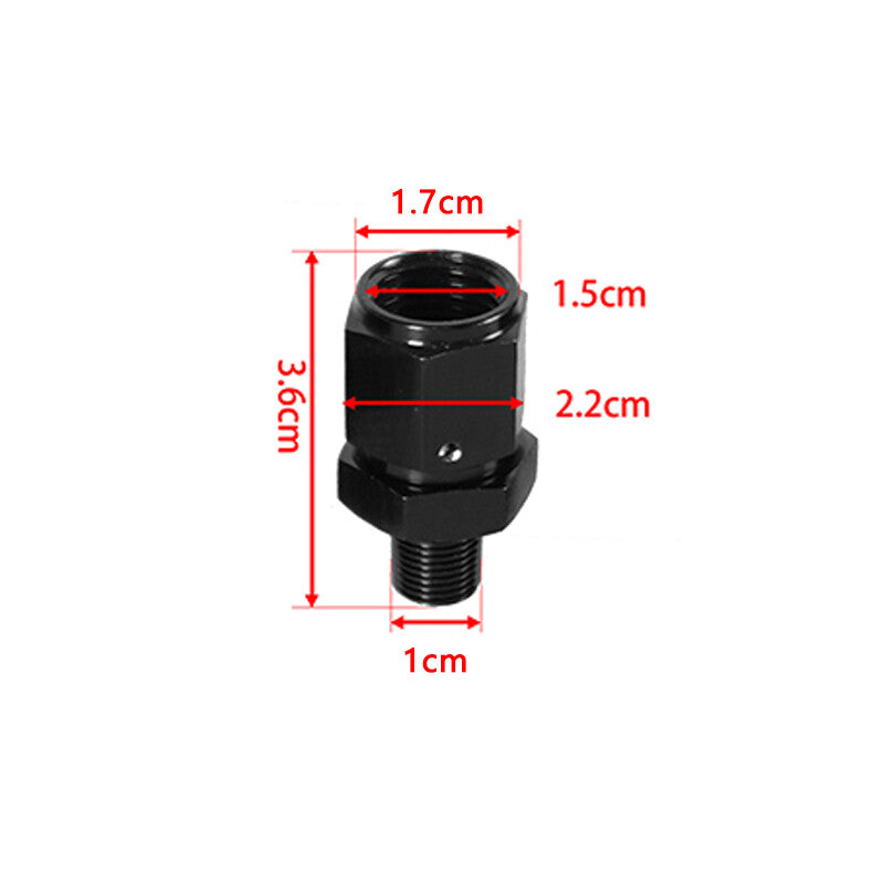 6AN AN6 Female Flare to 1/8NPT Male Straight Swivel Adapter Fitting Aluminum