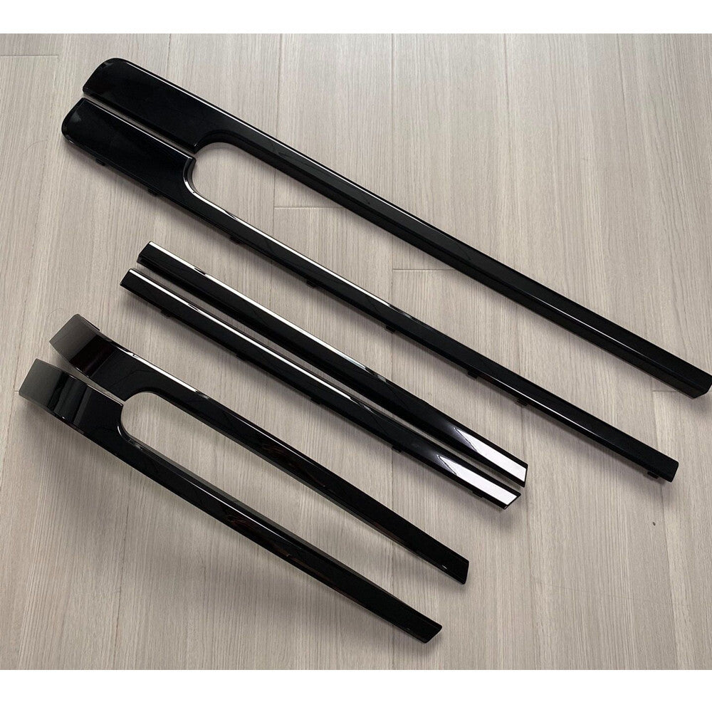 Door Side Body Molding Trim Strip Kits+Mirror Caps for Range Rover 2013-22 Black