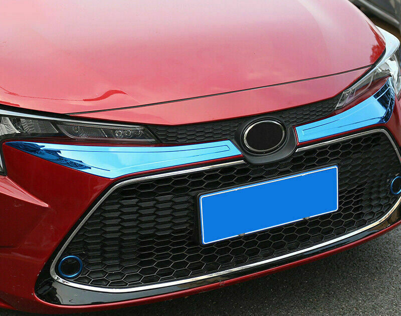 for Toyota for Corolla 2019-2022 Blue Titanium Front Grille Grill Strip Cover Trim