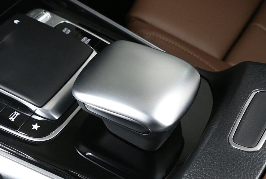for Benz GLA W156 2020-2023 ABS Silver Central Console Gear Shift Knob Trim 1PCS