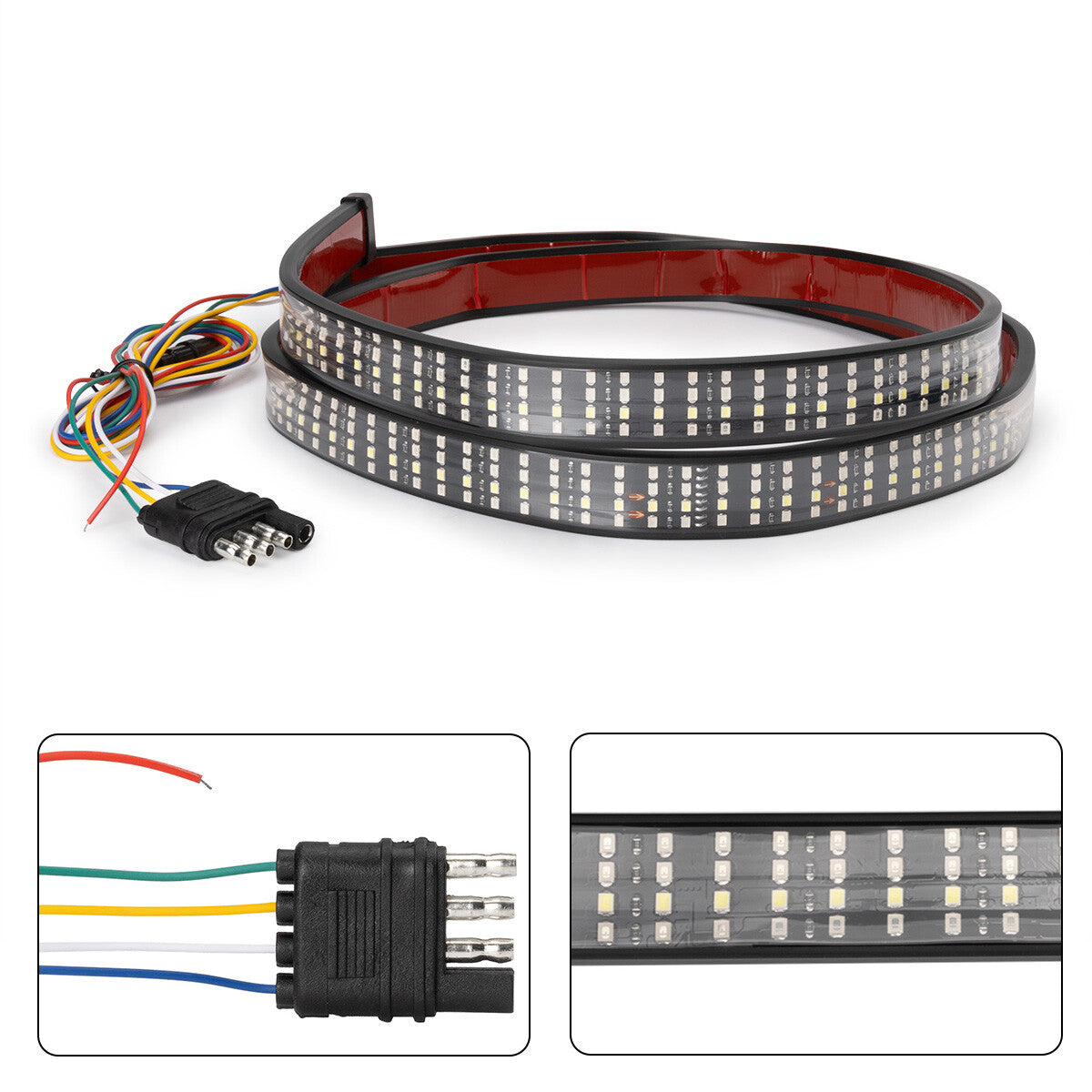 624 LED Truck Strip Tailgate Light 60 4 Rows Bar Reverse Brake Tail Signal Lamp