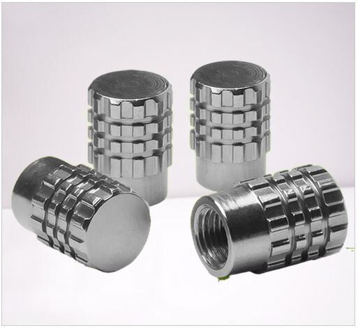 4-Piece Silver RT046 Car Tire Valve Cover Stem Cover Valve Dust Cover for Peugeot