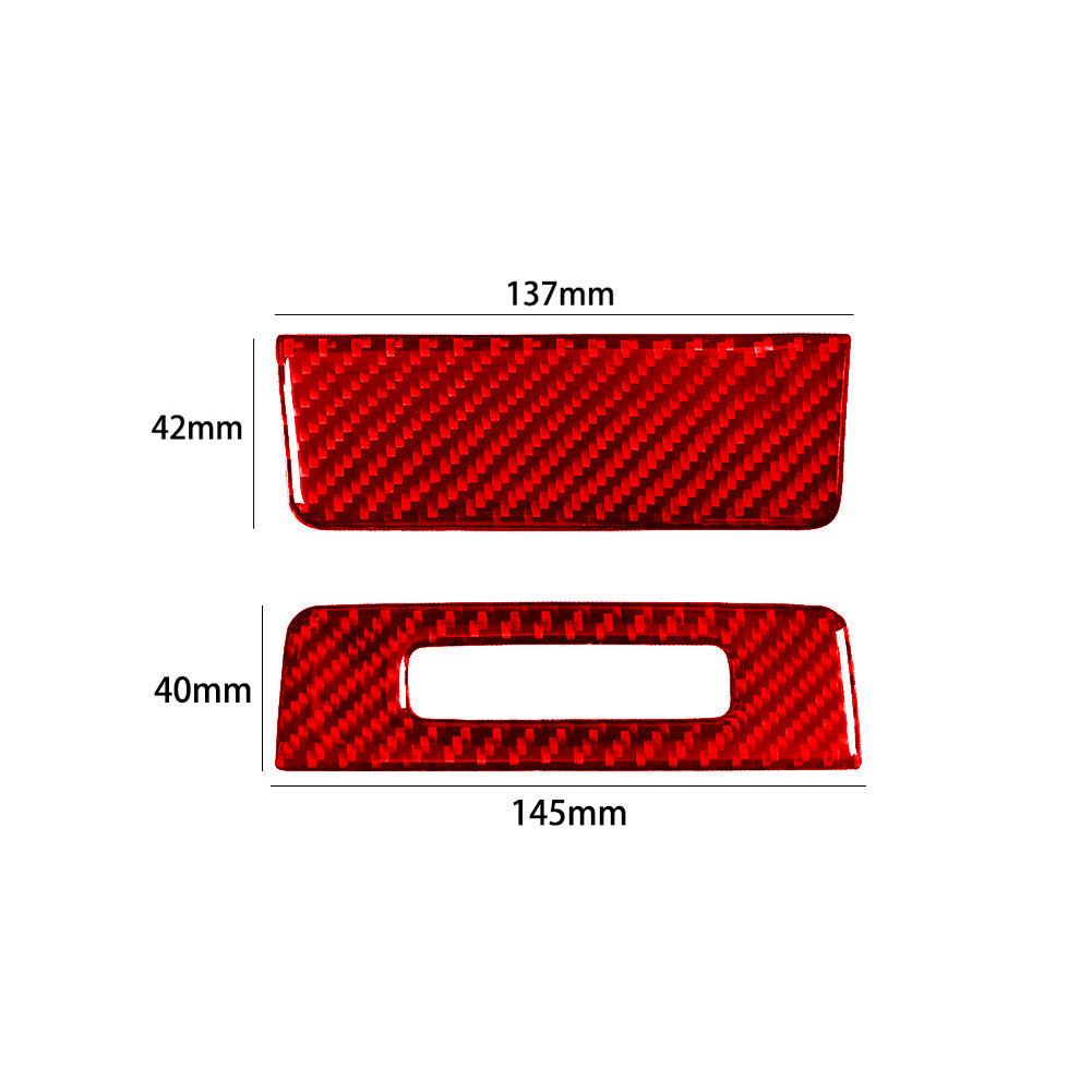 Red Carbon Fiber Rear Console Panel Trim for Land Rover Discovery Sport 2015-19