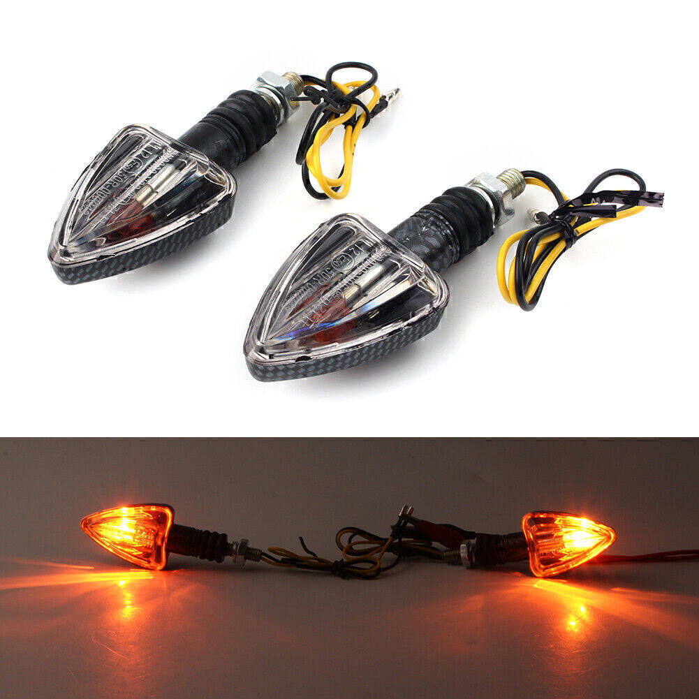 2x Motorcycle LED Triangle Signal Turn Signal Indicator for Harley for Yamaha for Suzuki