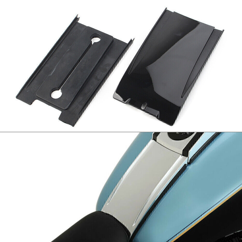 Black Lower Dash Tank Panel Extension for Harley Softail 2000-2017 FXST/FLST