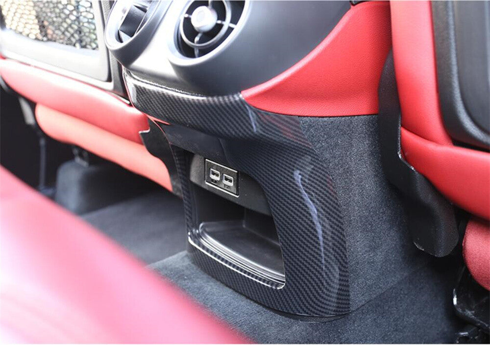 Carbon ABS Rear Air Vent Outlet Lower Panel Cover for Alfa Romeo for Stelvio 2017-20