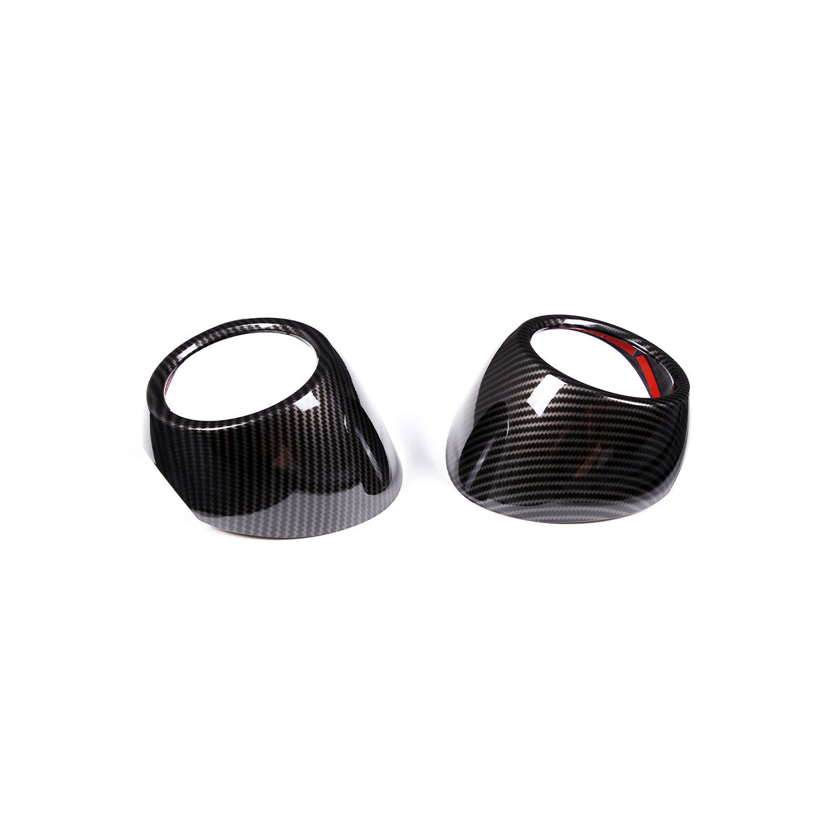 Smooth black stainless steel shift button cover trim for Jaguar XJ 2010-2019