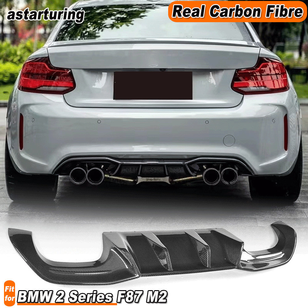 for BMW 2 Series F87 M2 M2C Coupe 2016-2020 REAL Carbon Rear Bumper Diffuser Lip