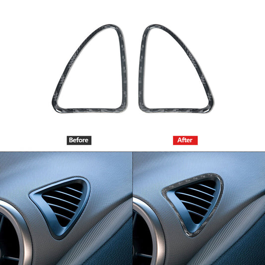 Carbon Fiber Demist Air Vent Outlet Cover Trim for Chevrolet Sonic 2012-2016