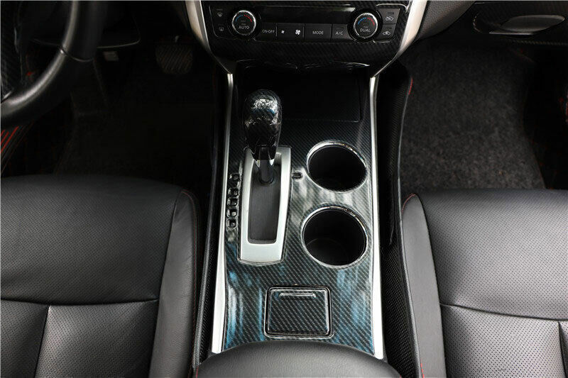Car Gear Shift Knob Head Cover Trim Inner for Nissan Altima 13-2018 Carbon Fiber