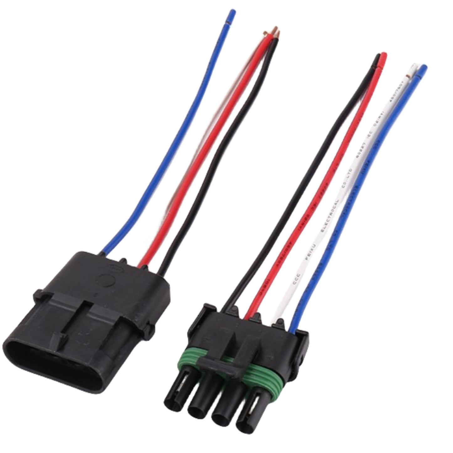 5 Pairs Male Female 14 AWG Assembled Weather Pack 4 Pin Sealed Connector 6 Wire