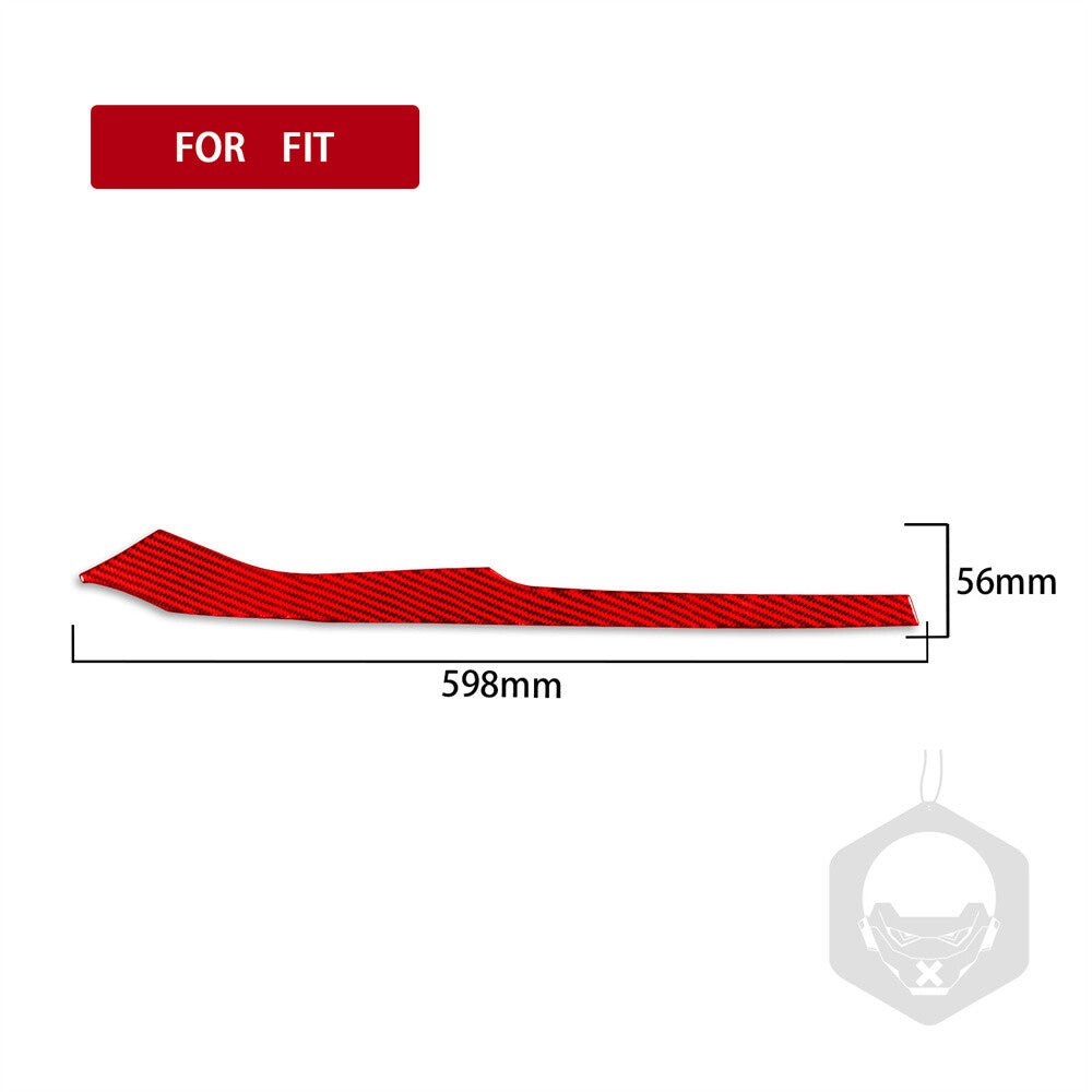 for Honda Fit 2020-2022 Red Carbon Fiber for Co -pilot Dashboard Lower Panel Trim RHD