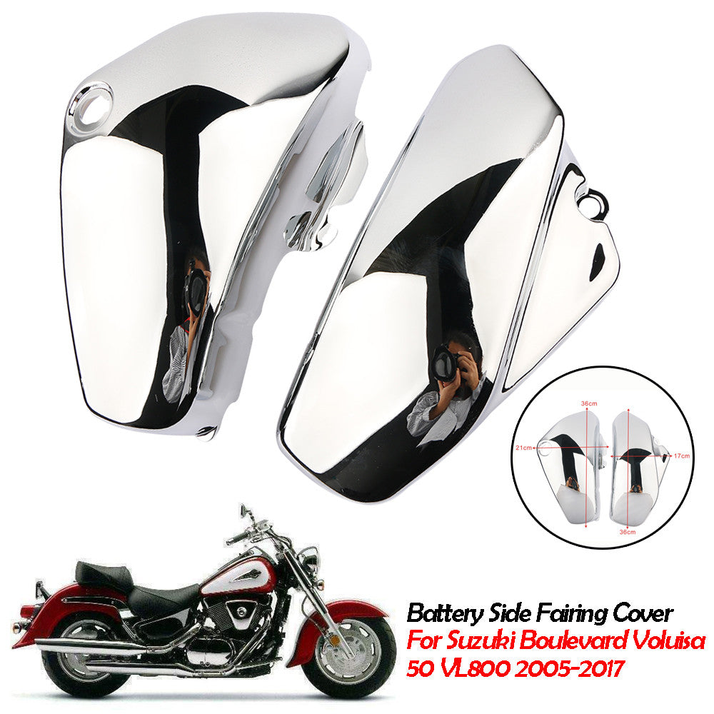 Chrome-side battery fairing suitable for Suzuki Volusa C50 VL800 VL 800