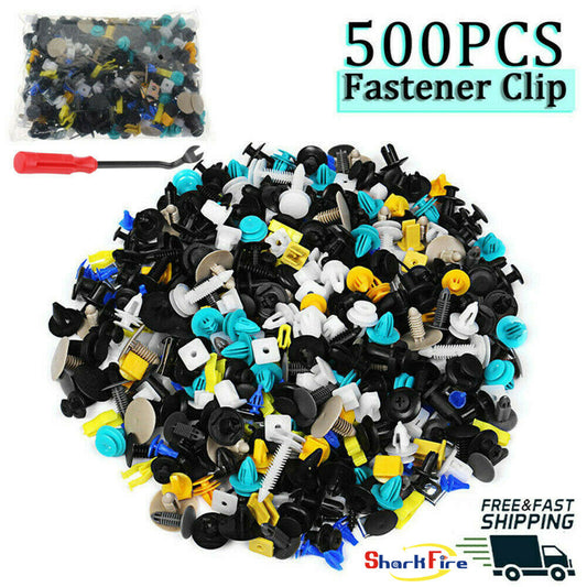 500-piece/set automotive plastic rivet car fender bumper trim push pin clip kit