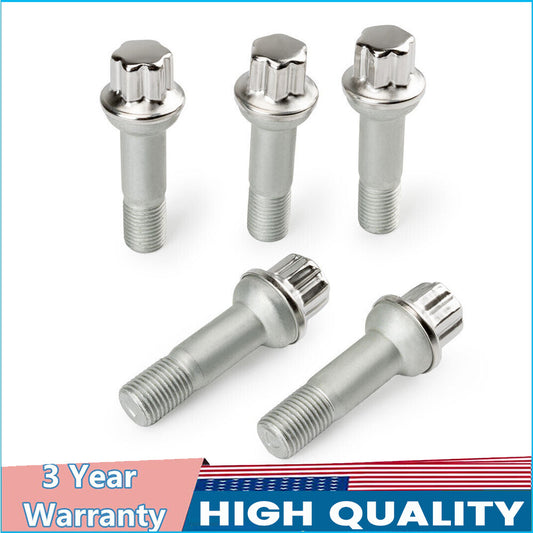 5-piece set of 2 5/8 for Mercedes stainless steel wheel lug bolts (W164, W166, X204, W221, C216-)