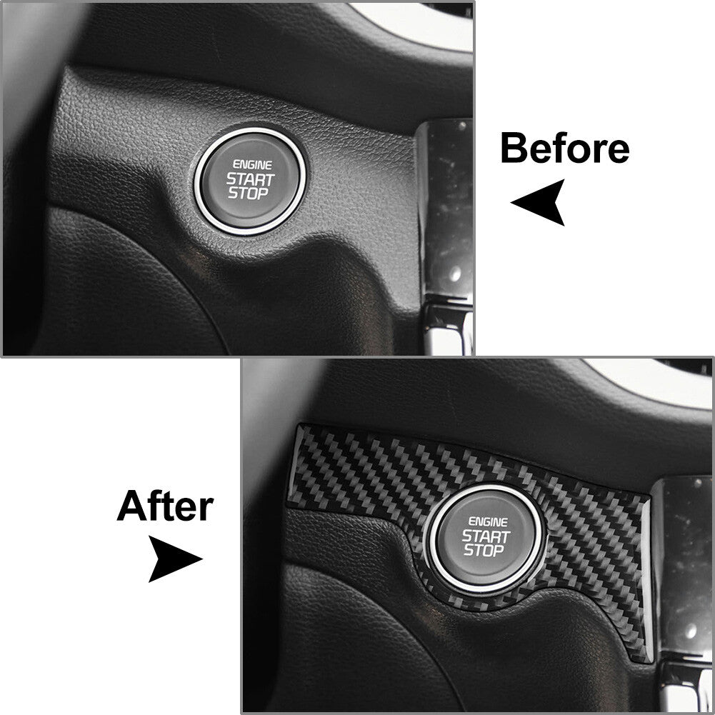 Carbon Fiber Engine Start Stop Button Panel Cover for Kia K3 2019-2021 19