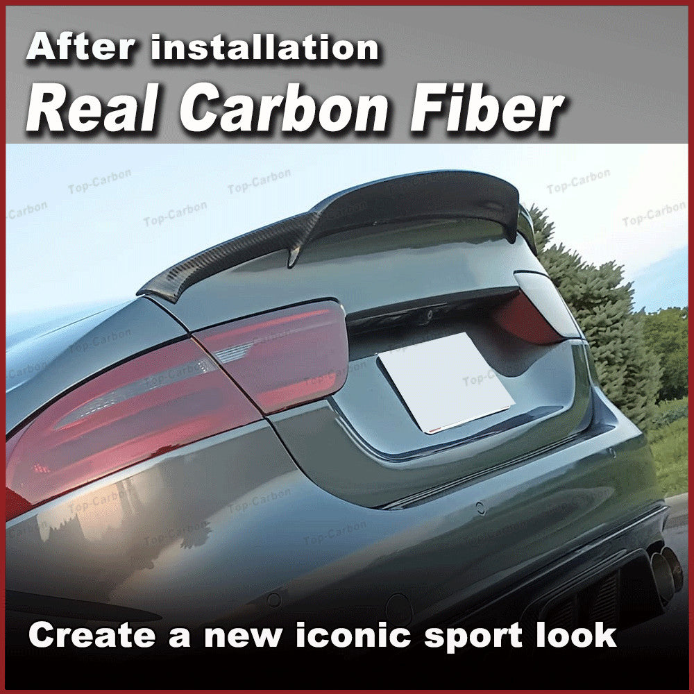 Fit for Jaguar XE XEL X760 2016-18 REAL Carbon Fiber Rear Trunk Spoiler Wing Lip