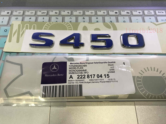 Chrome S450 Trunk Badge Decal Badge for S450