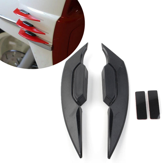 2¢ª Verkleidung Winglets Seitenspoiler Deflektor Air Wing Kit Universal Schwarz