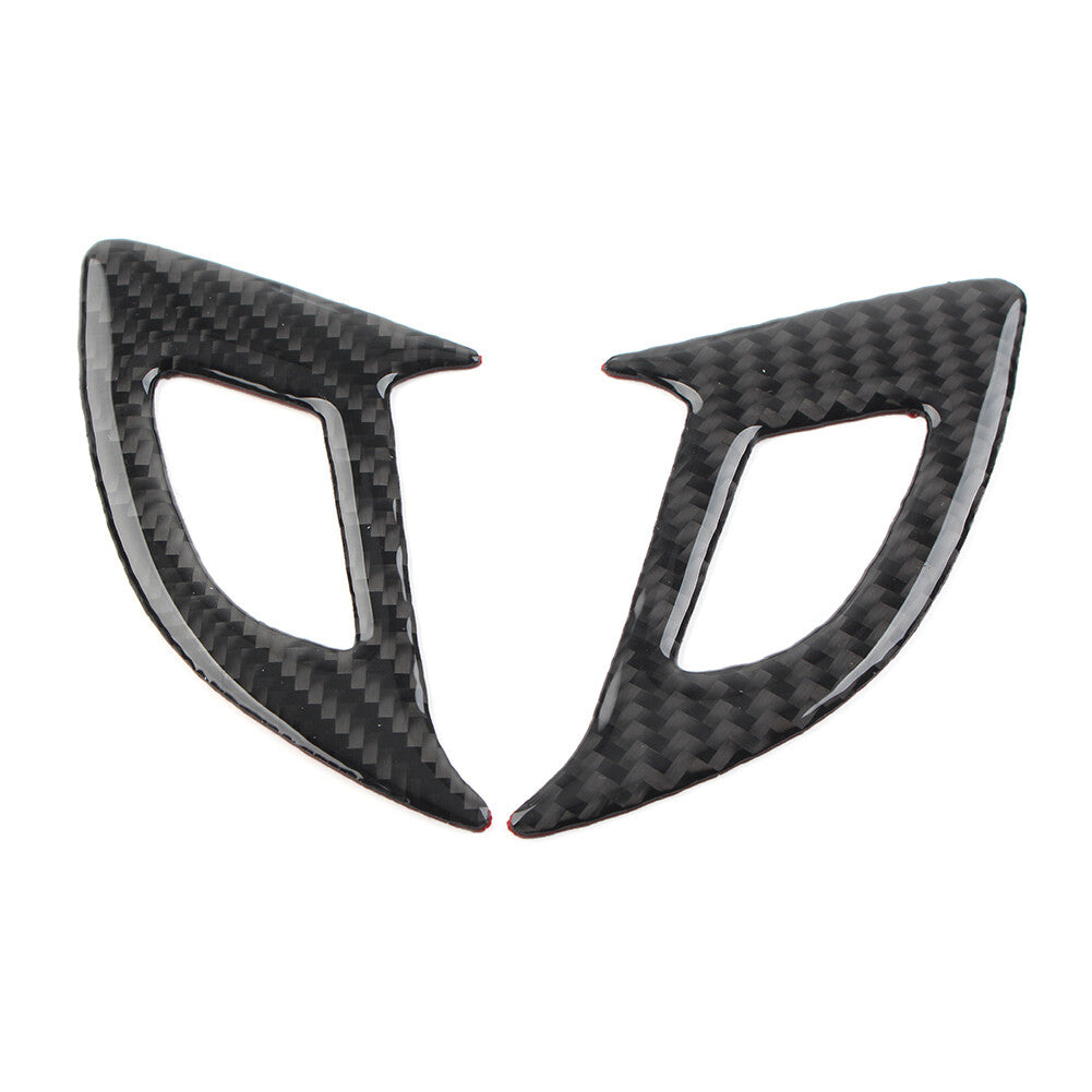 2 Pcs Door Switch Panel Cover for Chevrolet Equinox 2017-2022 Carbon Fiber Black