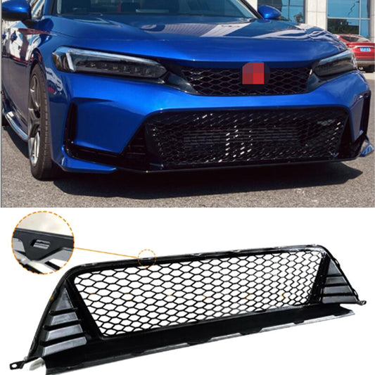 FRONT LOWER GRILLE GRILL FOR 2022-2024 for HONDA for CIVIC TYPE-R FL5 STYLE GLOSS BLACK