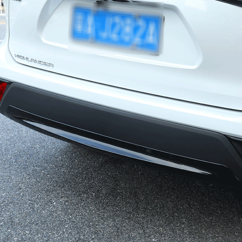 for Toyota Highlander 2020-2023 Glossy Black Rear Bumper Cover decor Guard Trim