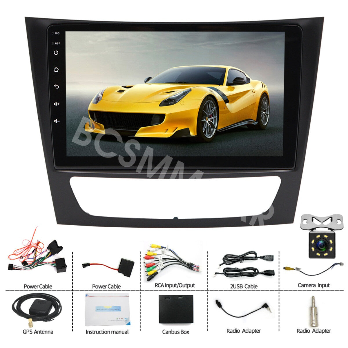 For Carplay Android Radio Fit for Mercedes Benz W211 E320 E350 E500 2002 Camera
