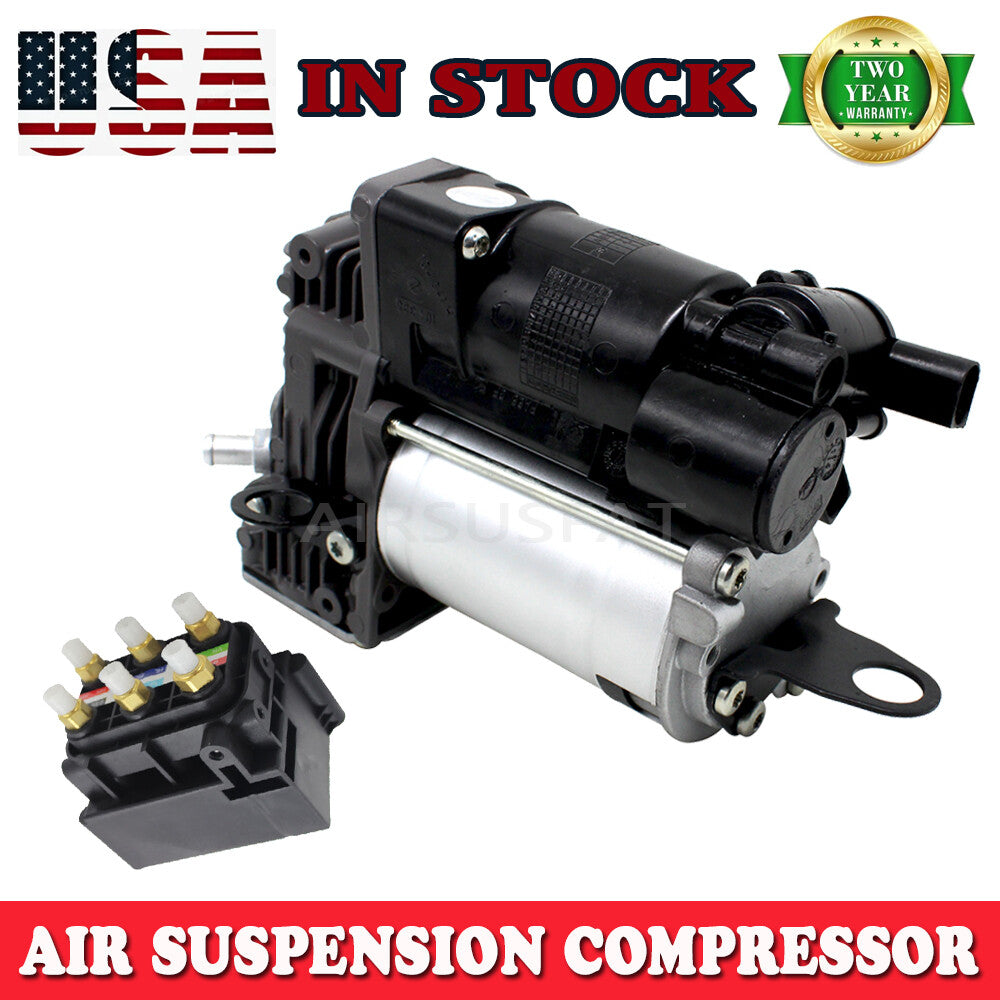 for Mercedes ML GL Class W166 X166 Air Suspension Compressor Pump+ Valve Block