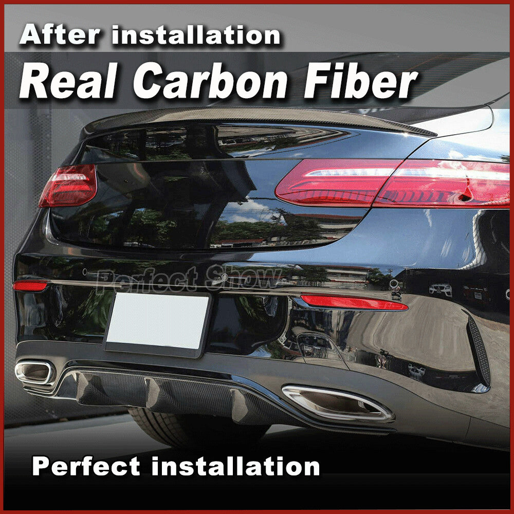 for Benz C238 A238 E400 E500 Sport 2017-18 REAL CARBON Rear Bumper Diffuser Lip