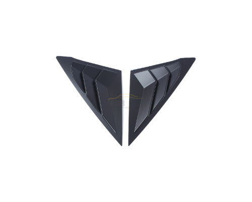 A pair of glossy black protective covers for window blinds, suitable for 2022-23 for Honda for Civic .