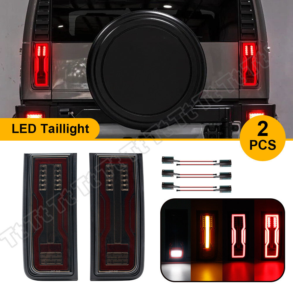 Applicable to 2003-2009 for Hummer H2 SUVs, rear red LED taillights, turn signals, and brake lights (Assy-).