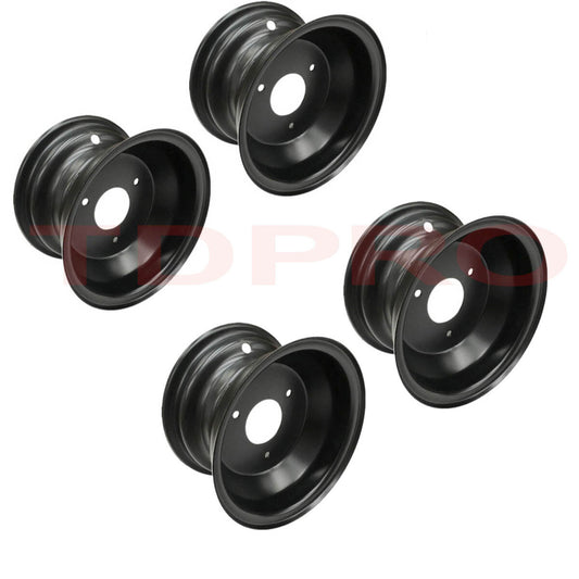 4-piece set of 7-inch all-terrain wheel rims with 3 bolts suitable for Taodao all-terrain vehicles 4x4 110cc 125cc 16x8-7 tires.