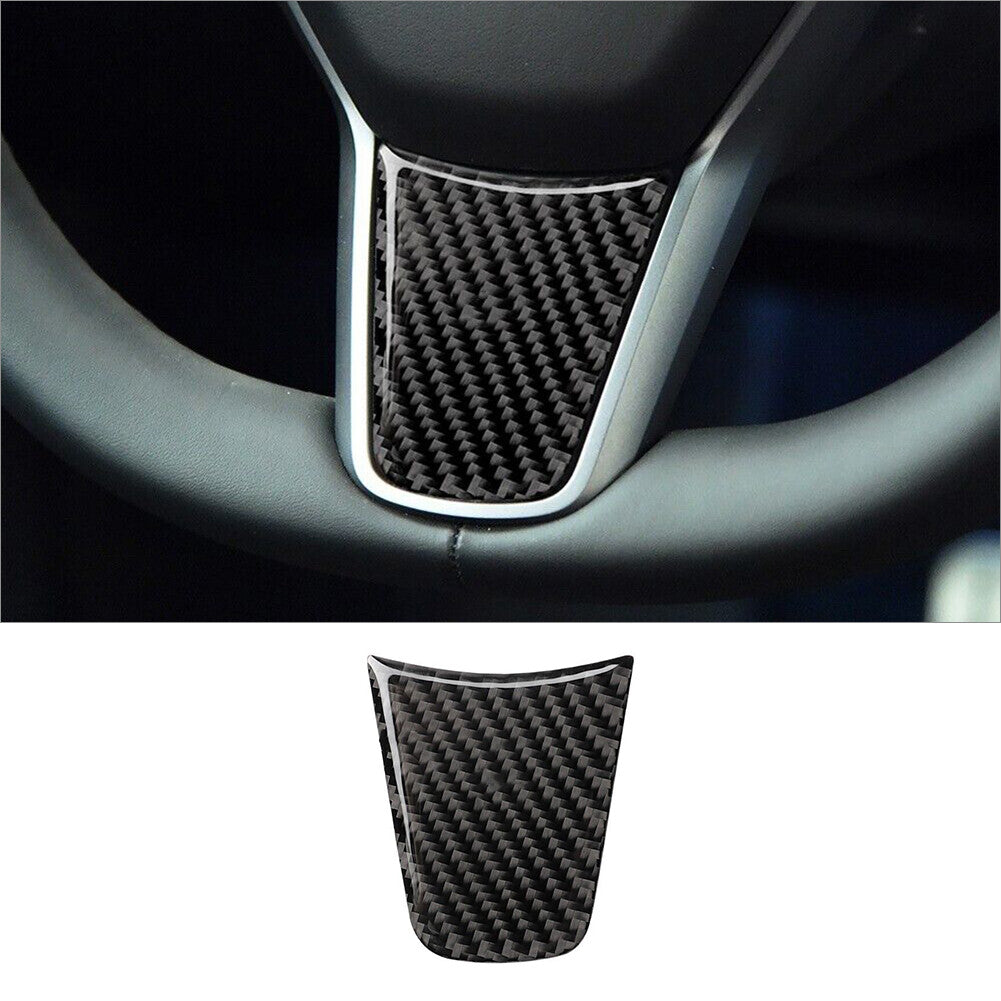 Carbon Fiber Interior Steering Wheel Chin Cover Trim for Tesla for Model Y /3 2017-22