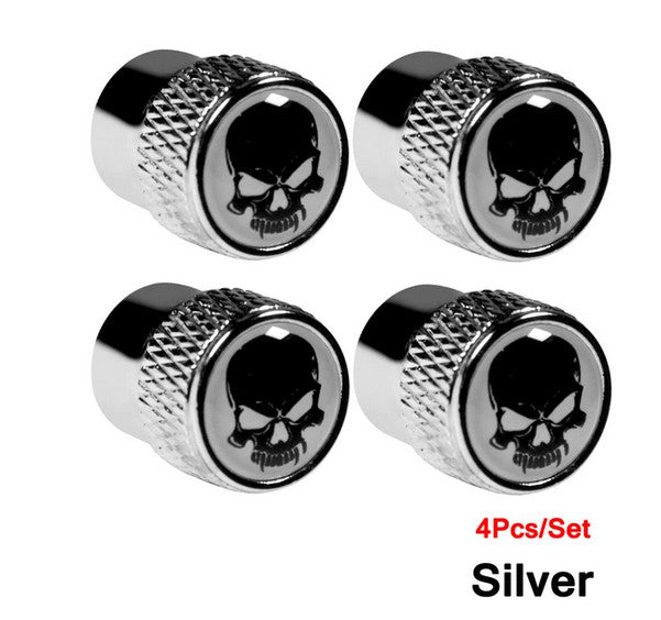 4-piece car tire valve cover rod air dust cover dustproof silver stud for Volvo