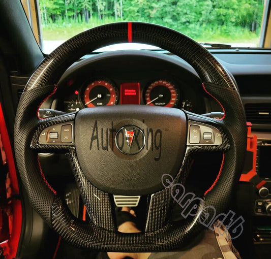 New Carbon Fiber Flat Sport Perforated Steering Wheel for Pontiac G8 GT 2008-09